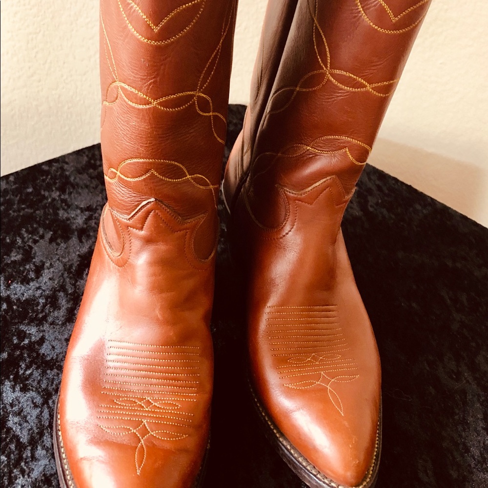 SOLD‼️TONY LAMA”COWGIRL100% GENUINE LEATHER BOOTS
